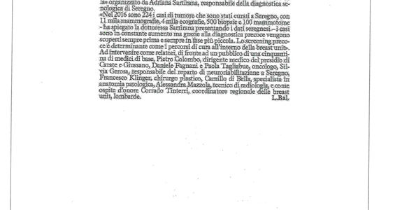 Breast unit, strumento decisivo contro il tumore al seno