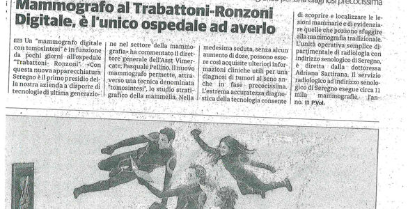 Mammografo al Trabattoni-Ronzoni Digitale, è l’unico ospedale ad averlo